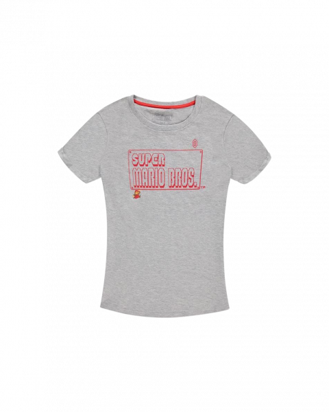 Super Mario Girlie T-Shirt "8Bit Logo"